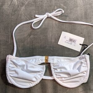 NWT Fisch Coquillage Foam White Bikini Top X-Small